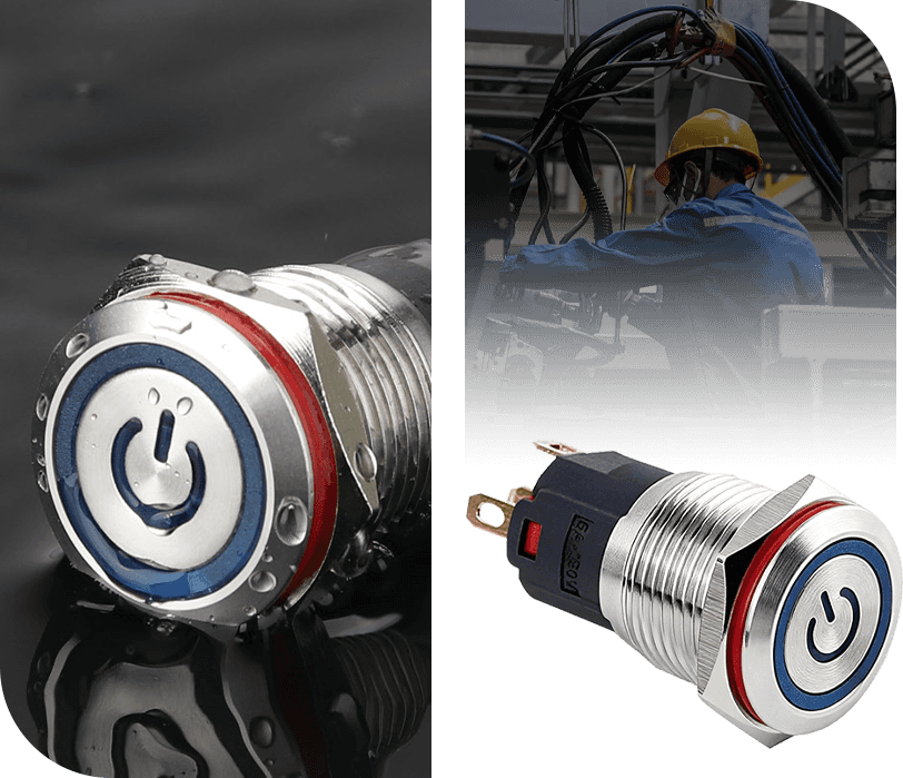 Металлические кнопочные переключатели  Металлические кнопочные переключатели