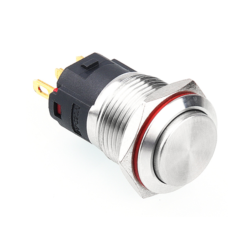 Кнопочный переключатель из нержавеющей стали 16 мм