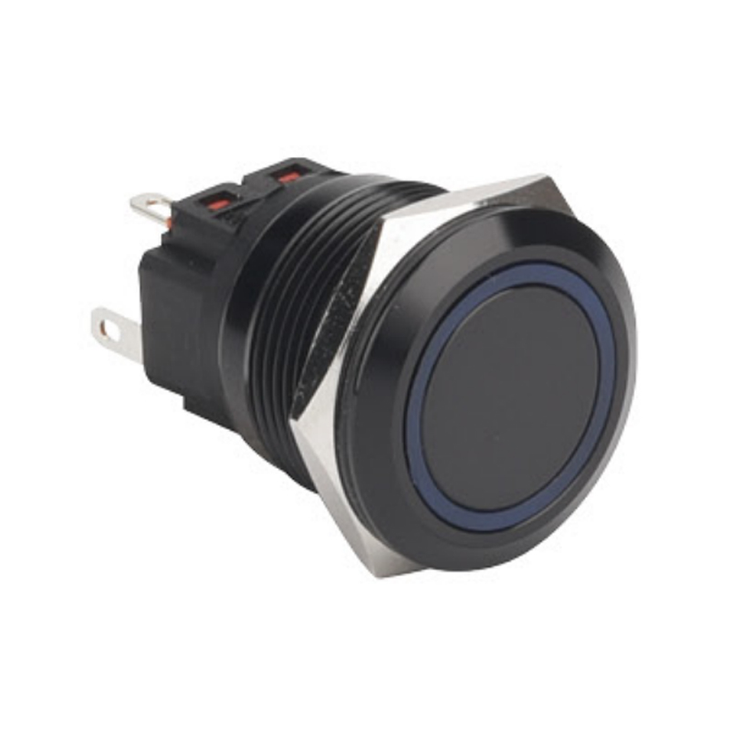 Металлический кнопочный переключатель с мгновенной защелкой, 22 мм