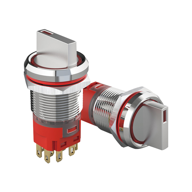 Металлическая поворотная кнопка переключателя 2-3 позиций