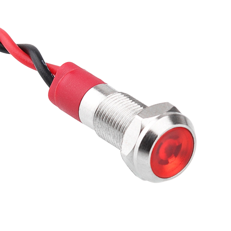 Металлический индикатор светодиодного предупреждающего сигнала 6 мм