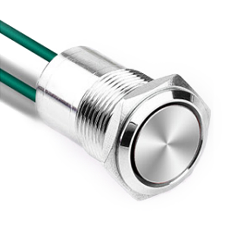 Полностью герметичный водонепроницаемый металлический кнопочный переключатель 16/19/22 мм