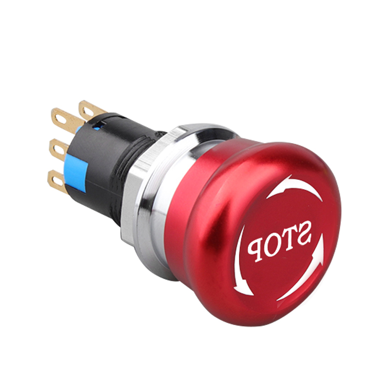 16/19/22 мм красный грибовидный переключатель кнопки аварийной остановки